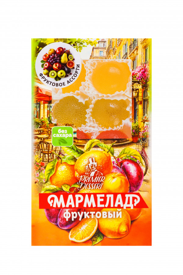 №2 Мармелад Премиум Десерт ФРУКТОВЫЙ (ананас, яблоко, гранат) 200г    в Саяногорске