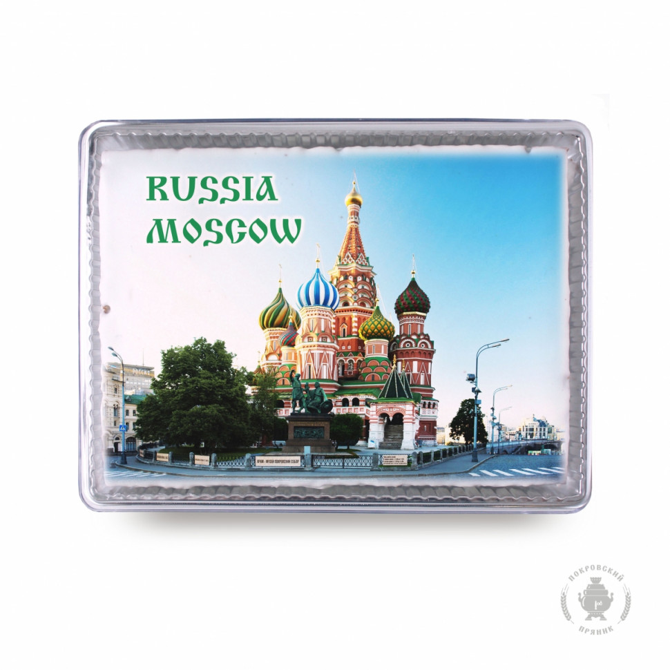  Пряник 600г RUSSIA MOSCOW с фотопечатью (в подарочной пластиковой упаковке)  в Саяногорске